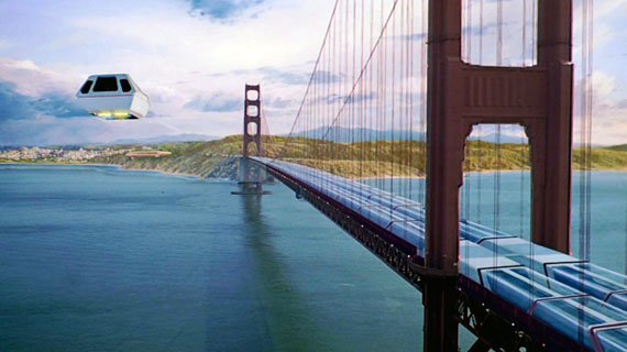 Future San Francisco, home of Starfleet, and the Golden Gate Bridge.